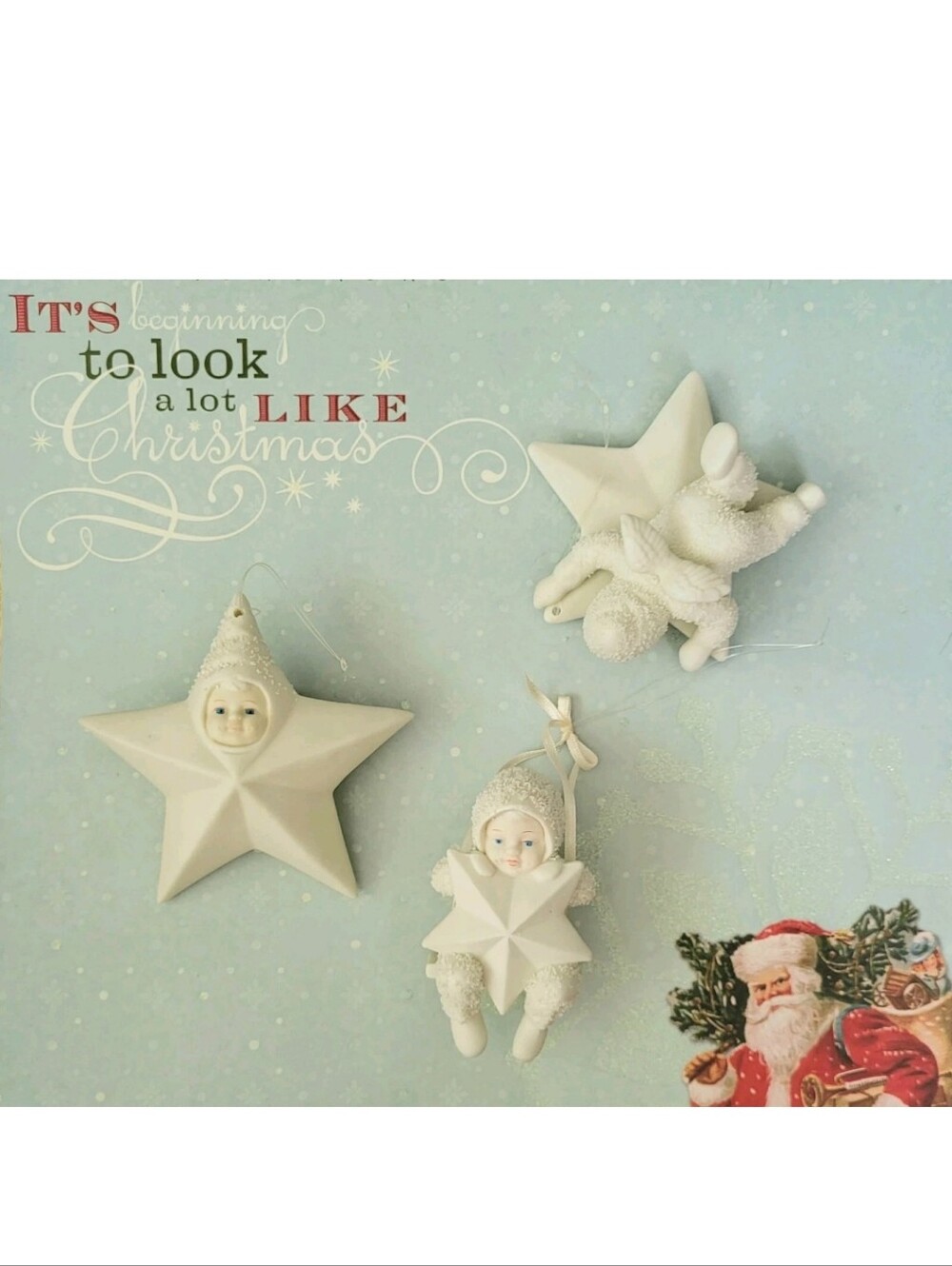 LOT OF THREE DEPT. 56 SNOWBABIES STAR HANGING ORNAMENTS